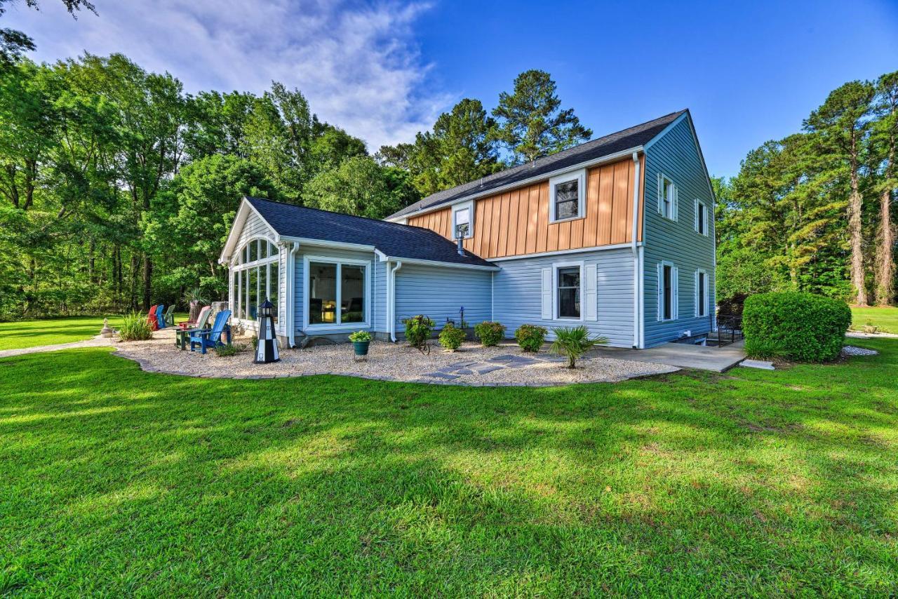 Bayfront Blounts Creek Home Private Beach And Dock! Whichard Beach Kültér fotó
