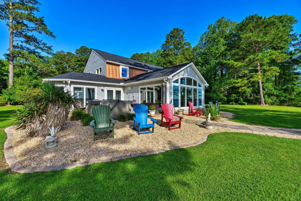 Bayfront Blounts Creek Home Private Beach And Dock! Whichard Beach Kültér fotó